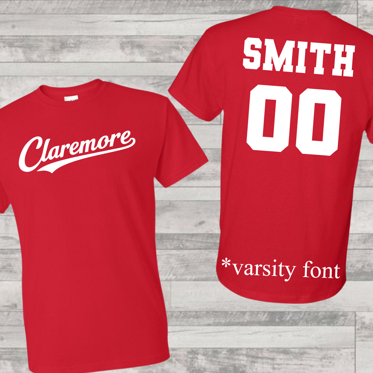 Claremore Zebras Fan Tee - Red