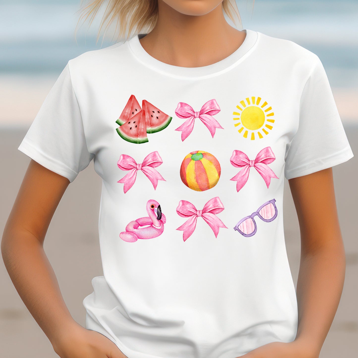 Coquette Summer *full color matte clear film*- 11.5" wide Plastisol Screen Print Transfer