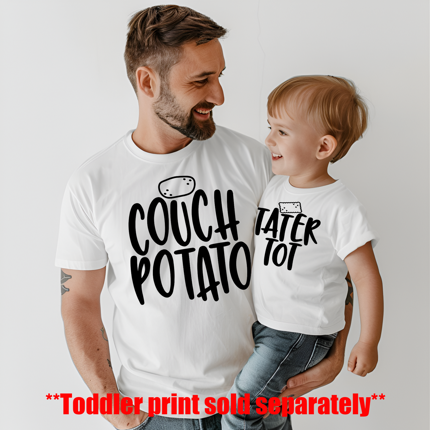 Couch Potato- Single Color (black)- 11" wide Plastisol Screen Print Transfer