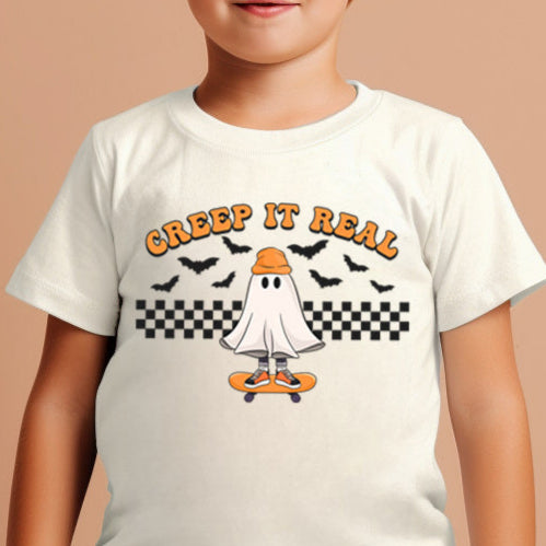 Creep it Real (Youth) *full color matte clear film*- 8.5" wide Plastisol Screen Print Transfer