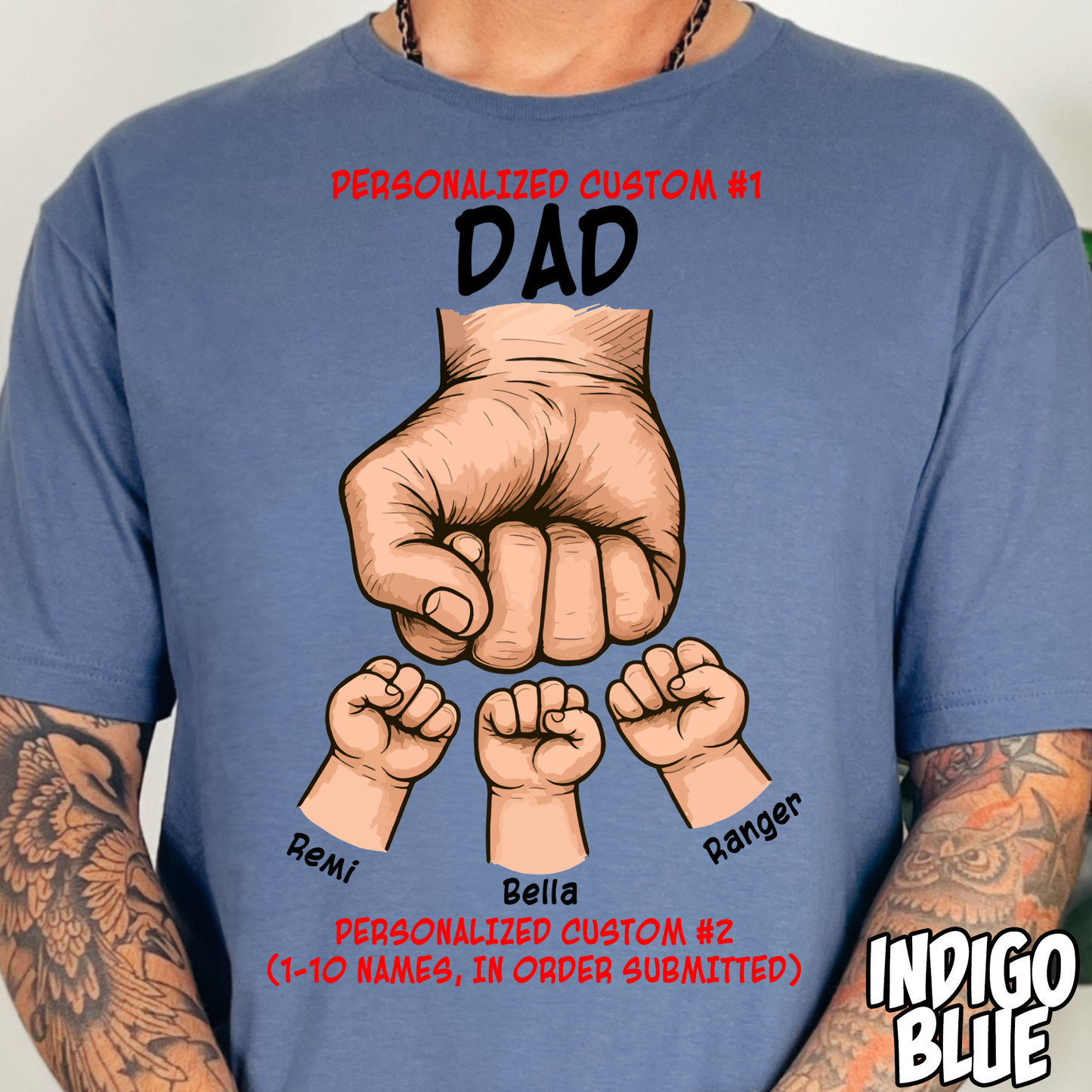 **PERSONALIZED** Fist Bump- Full Color DTF Transfer