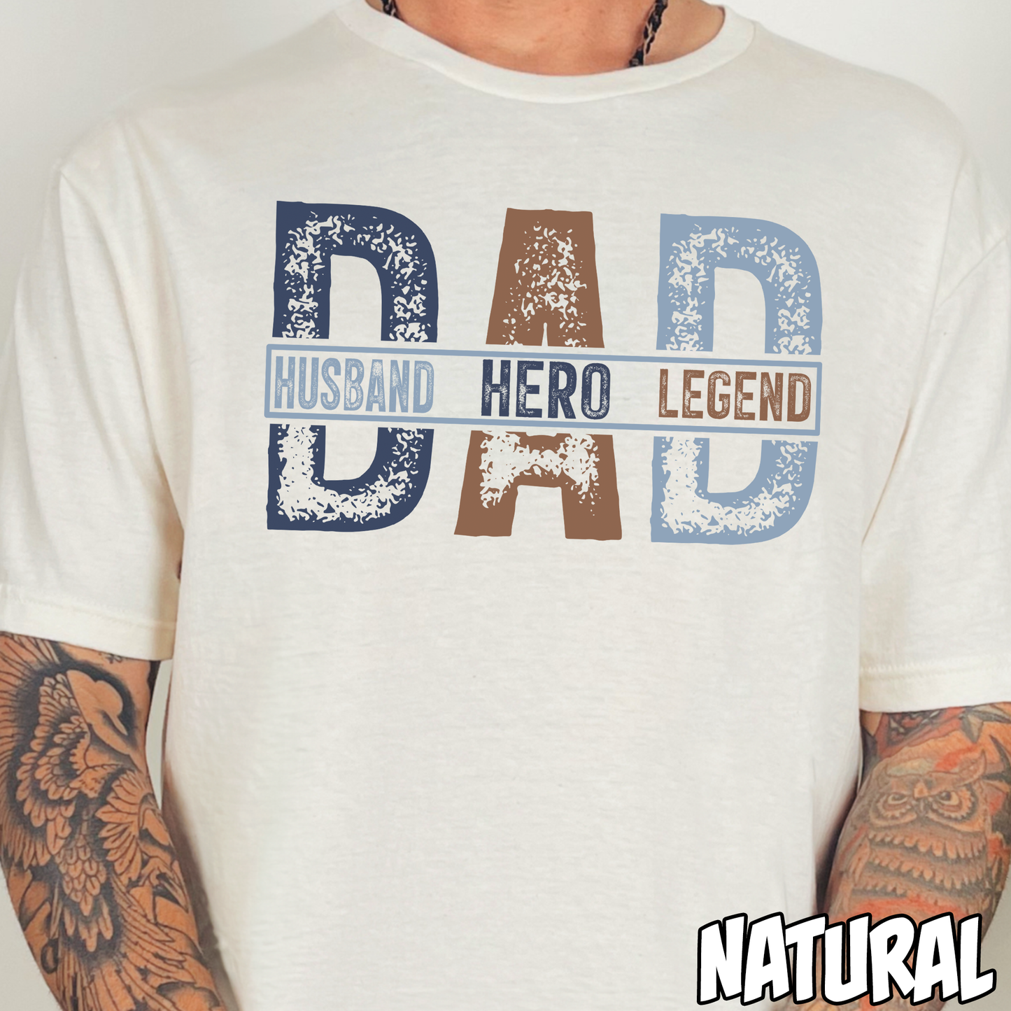 DAD-Husband Hero Legend- Full Color DTF Transfer