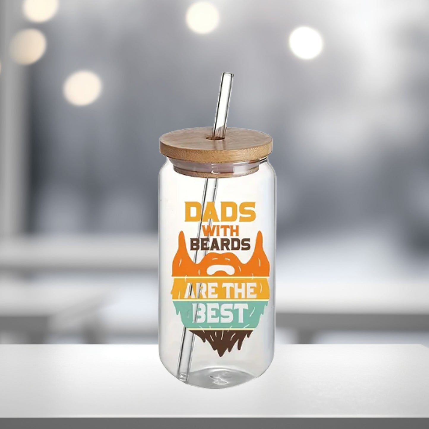 Dads With Beards Are the Best UV DTF- 16oz Cup Decal