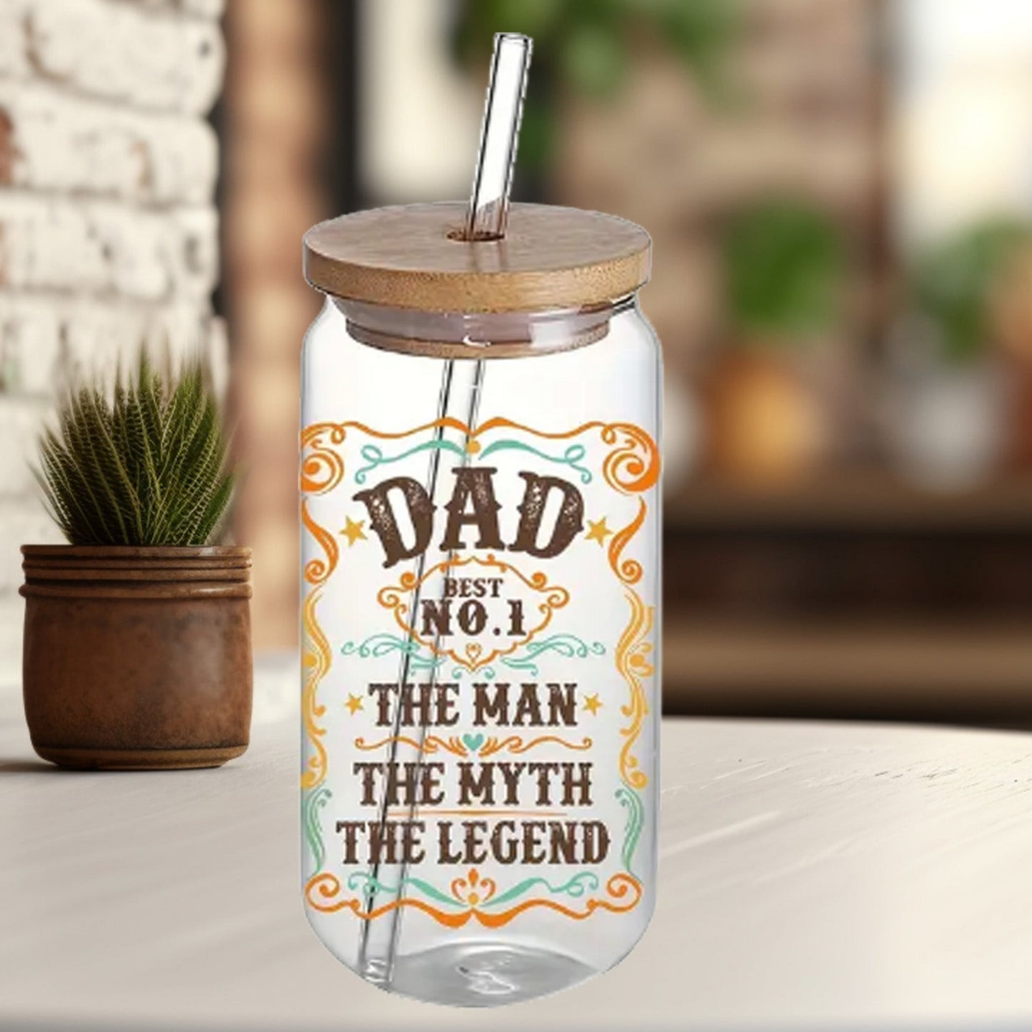 Dad- the Man, the Myth, the Legend UV DTF- 16oz Cup Decal