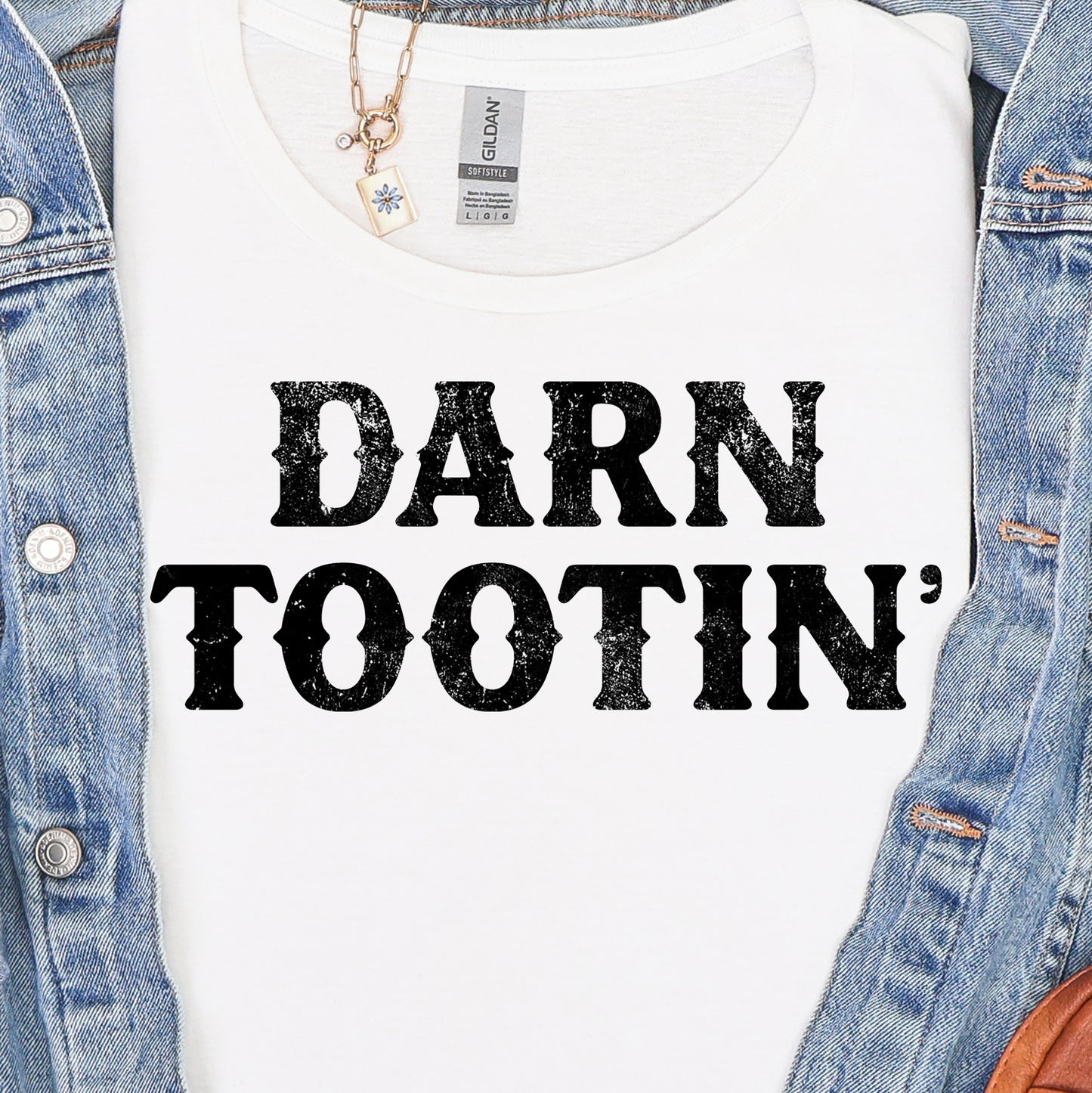 Darn Tootin'- Single Color (black)- 11.5” wide Screen Print Transfer