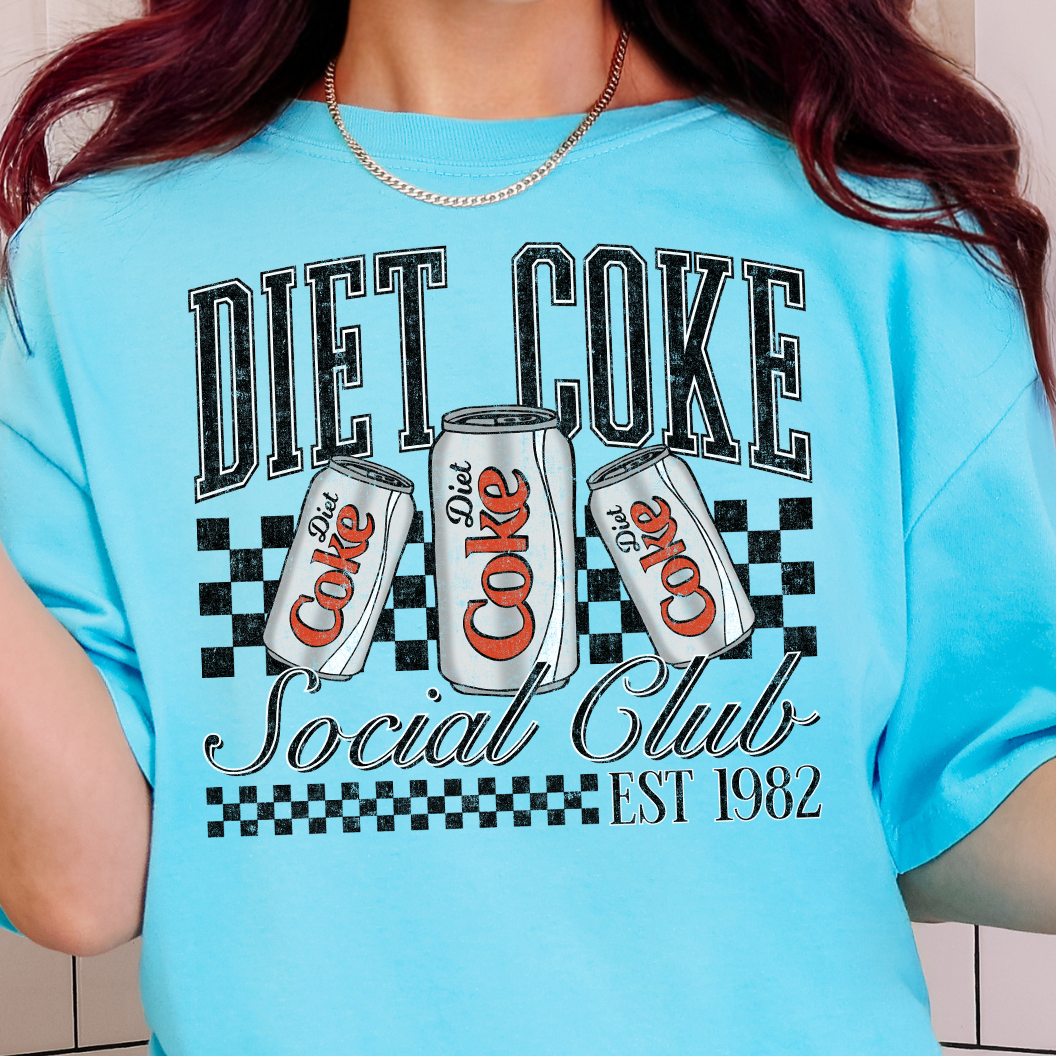 Diet Coke Social Club- Full Color DTF Transfer