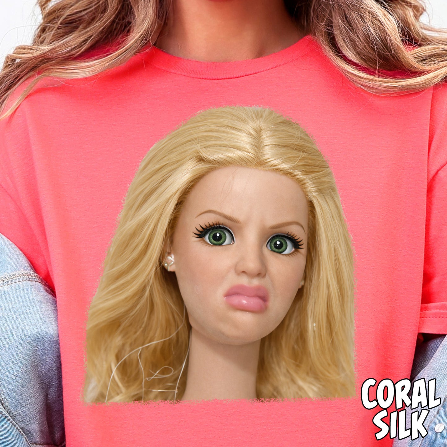 Blonde Disgusted Doll-Full Color DTF Transfer