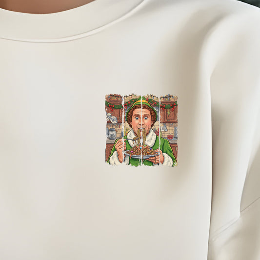 Elf Spaghetti (pocket)- 3.1" wide DTF Transfer