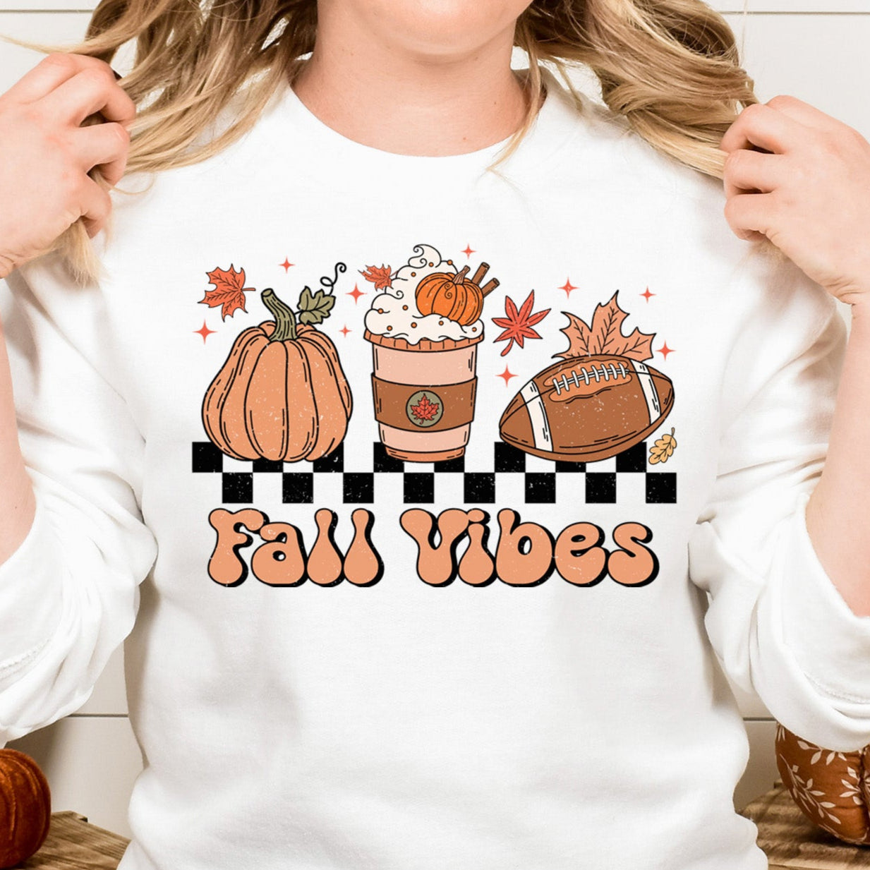 Fall Vibes *full color matte clear film*- 11.5" wide Screen Print Transfer