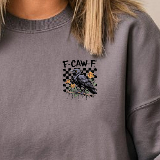 F-Caw-F (pocket)- 3.4” wide DTF Transfer