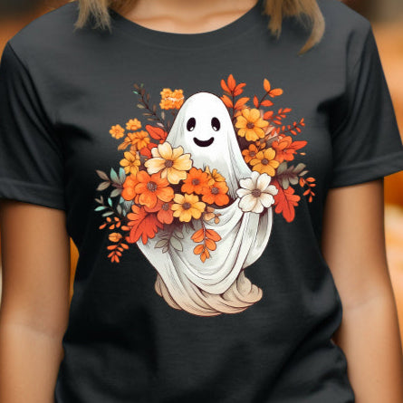 Flower Meadow Ghost- 11" wide DTF Transfer