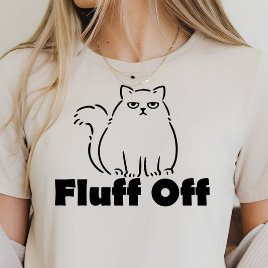 Fluff Off- Single Color (black)- 11.5" wide Plastisol Screen Print Transfer