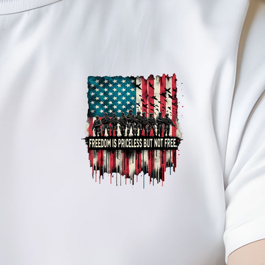 Freedom is Priceless but Not Free (pocket)- 3.15” wide DTF Transfer