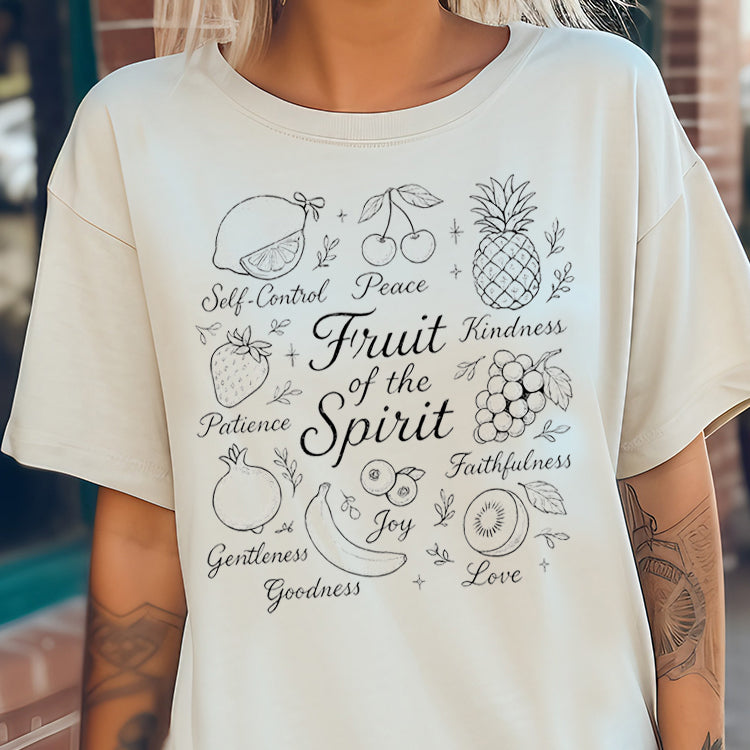 Fruit of the Spirit- Single Color (black)- 11.5” wide Single Color Transfer