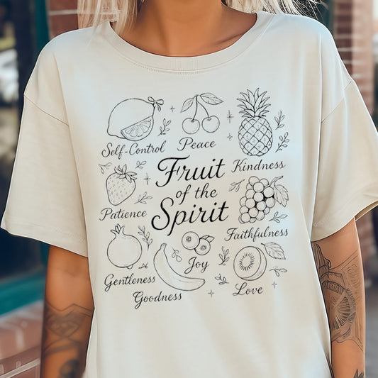 Fruit of the Spirit- Single Color (black)- 11.5” wide Single Color Transfer