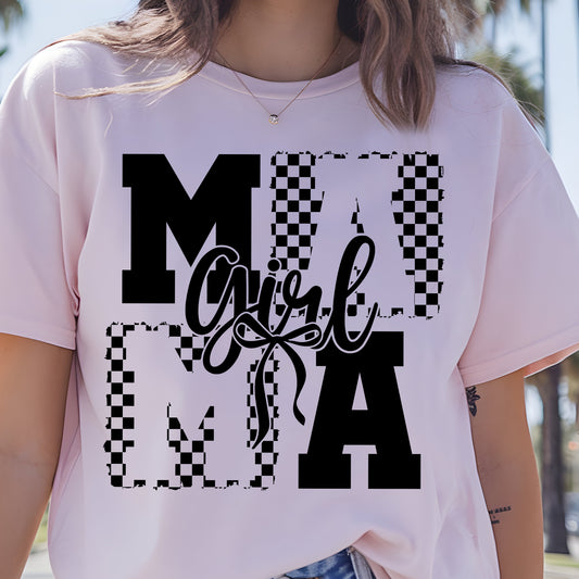 Girl Mama- Single Color (black)- 11.5" Screen Print Transfer