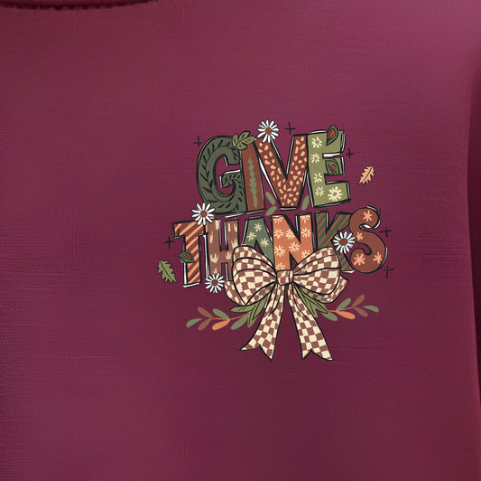 Give Thanks (pocket)- 3.15” wide DTF Transfer