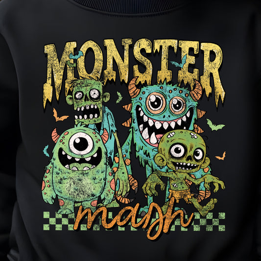 Green Monster Mash (toddler)- 7” wide DTF Transfer