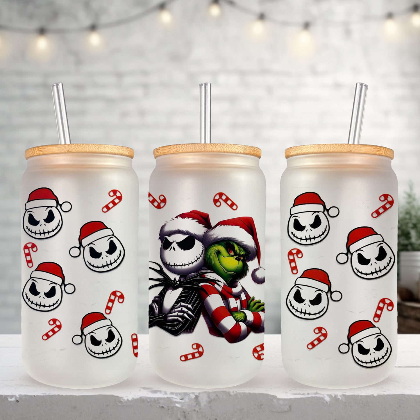 Green Guy and Jack Skelly UV DTF- 16oz Cup Wrap