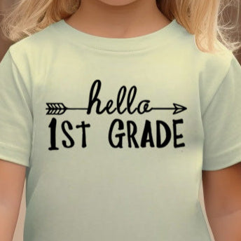 Hello School Grades- Single Color (black)- Screen Print Transfer