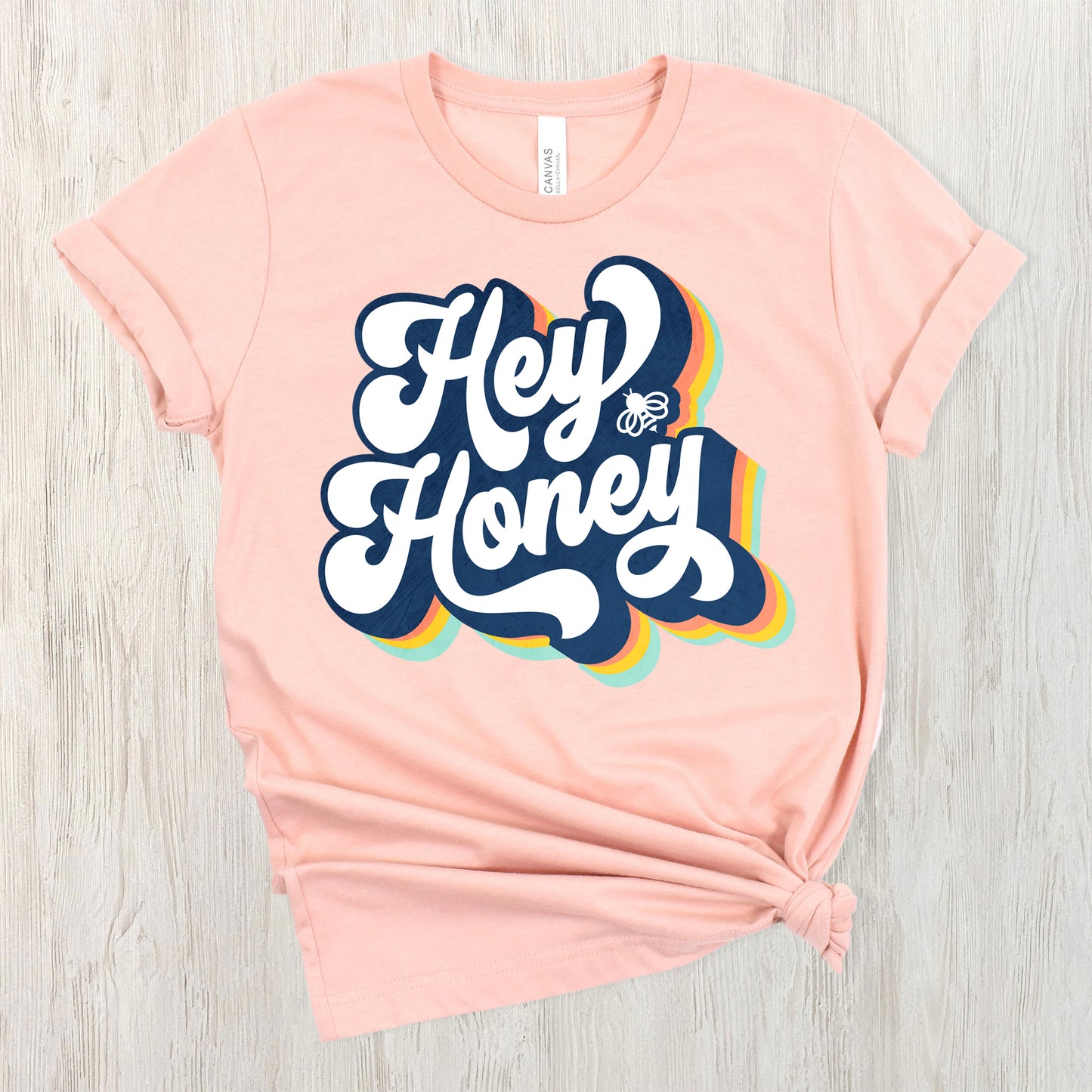 Hey Honey *full color clear film*- 11" wide Plastisol Screen Print Transfer