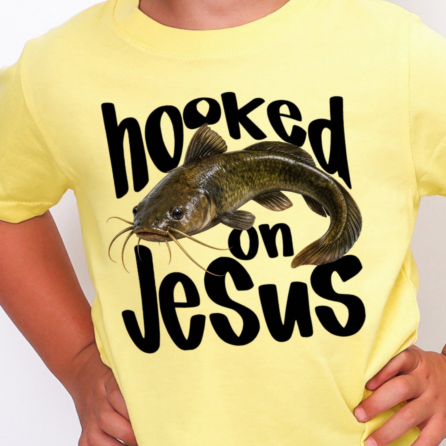 Hooked on Jesus Fish-Full Color DTF Transfer