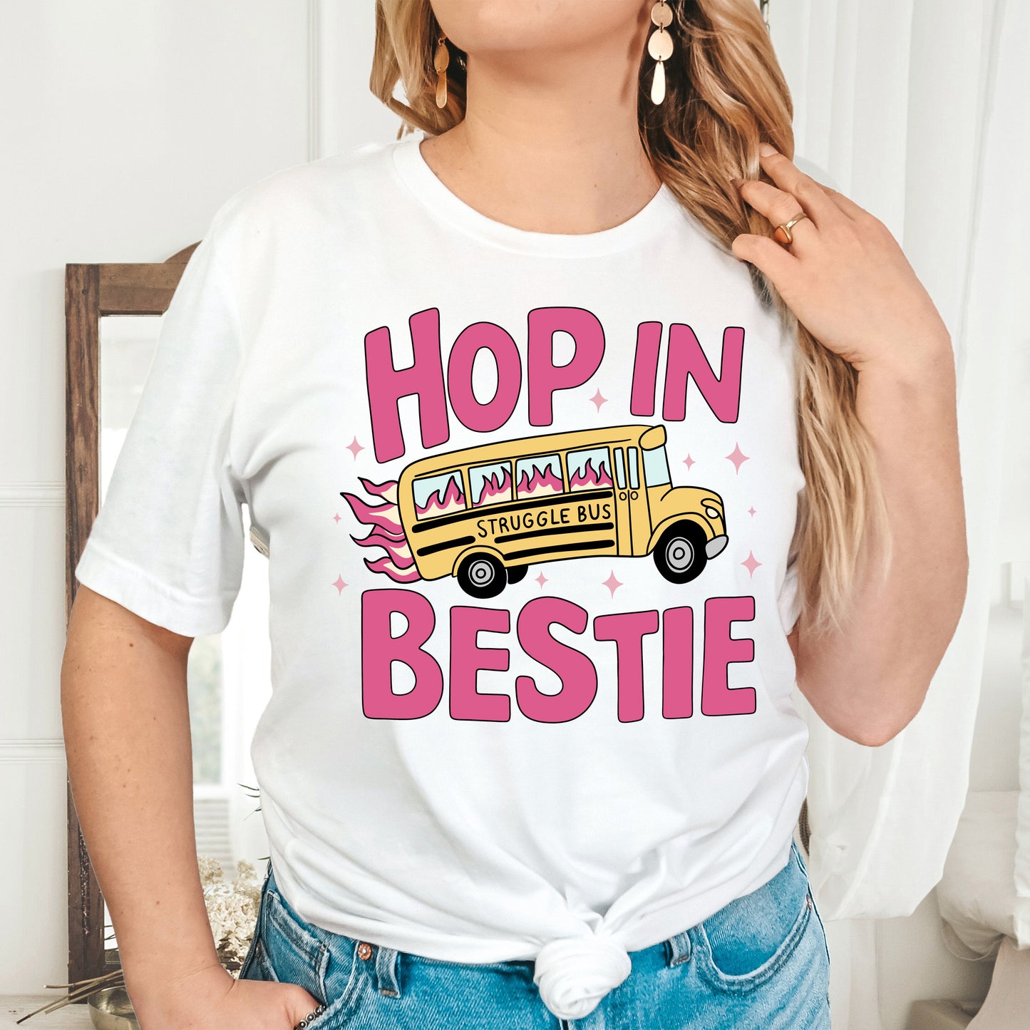 Hop in Bestie (Struggle Bus)- 11" wide DTF Transfer
