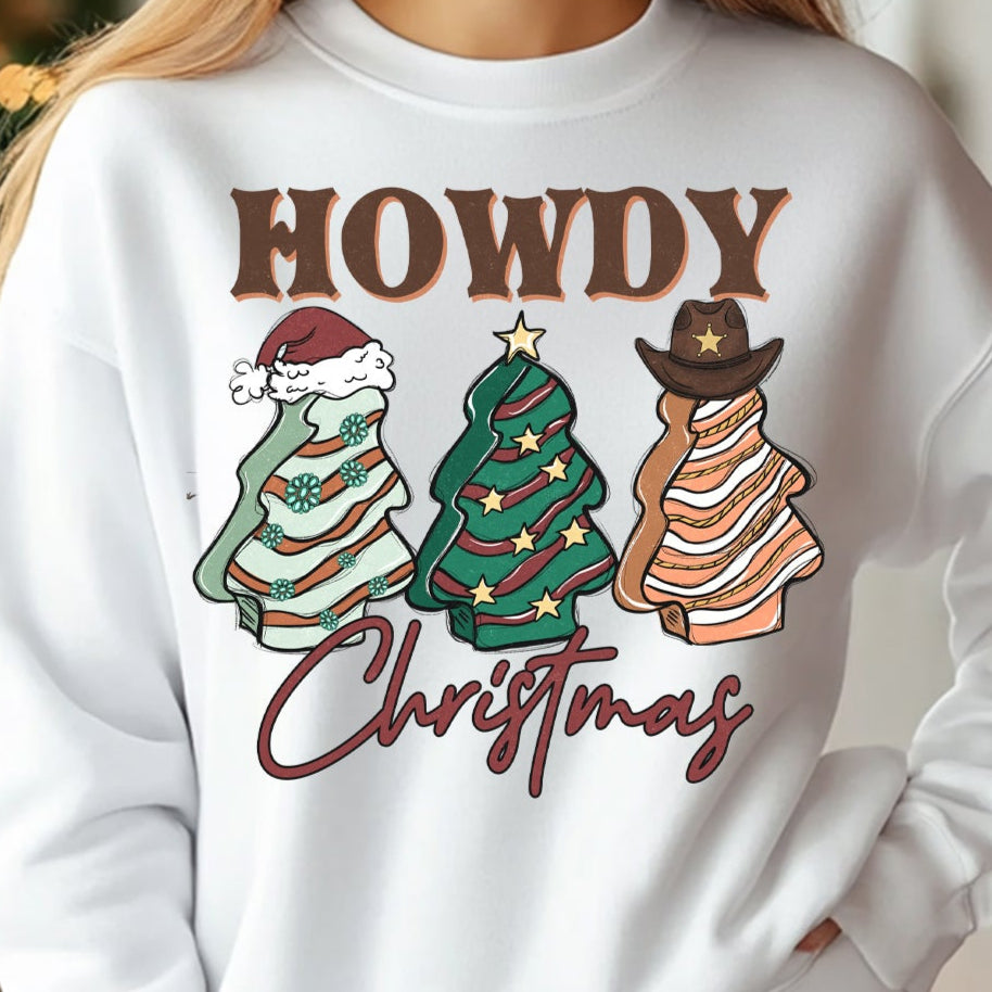 Howdy Christmas- 11" wide DTF Transfer