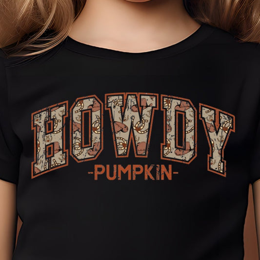 Howdy Pumpkin (toddler)- 7" wide DTF Transfer