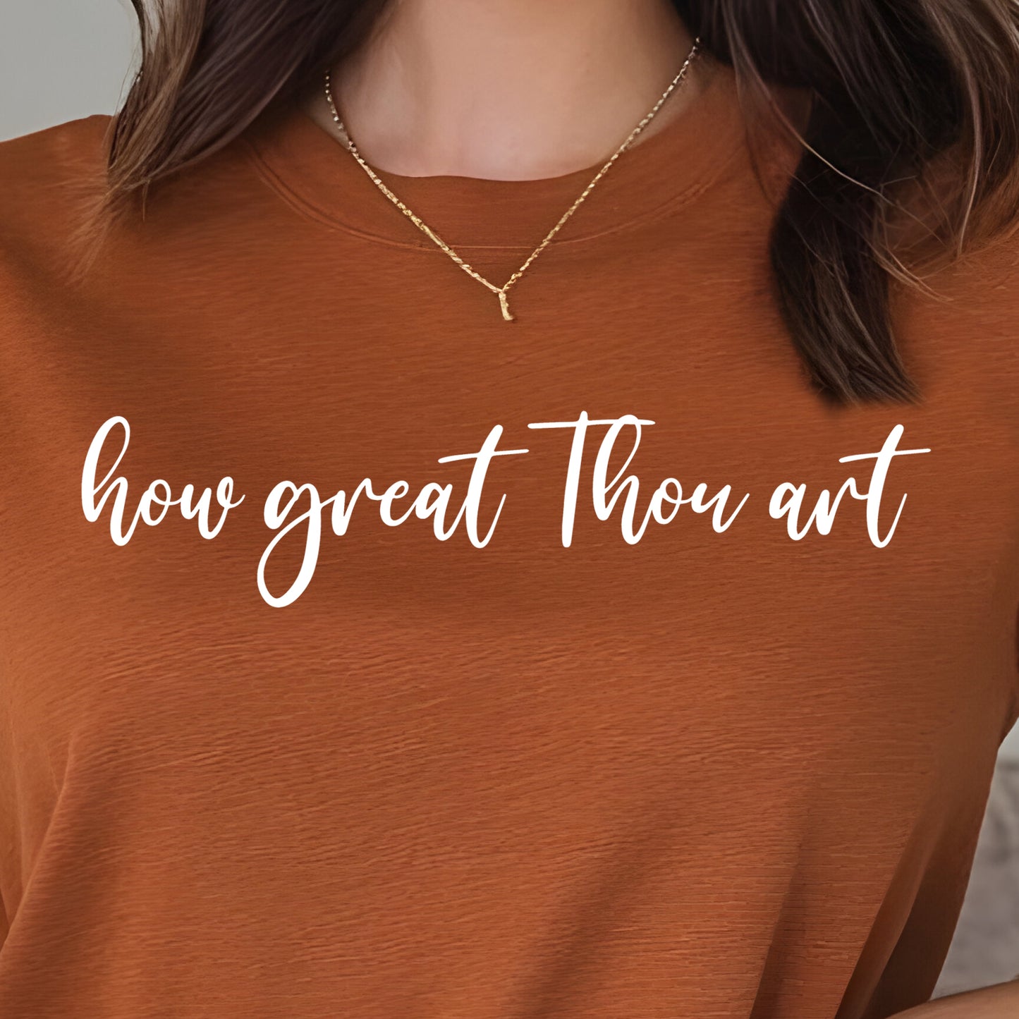 How Great Thou Art- Single Color (white)- 11.5" wide Plastisol Screen Print Transfer