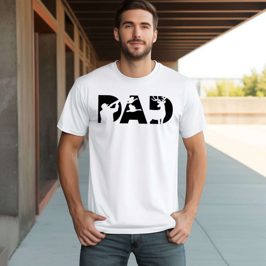 Hunting Dad- Single Color (black)- 11.5" wide Plastisol Screen Print Transfer