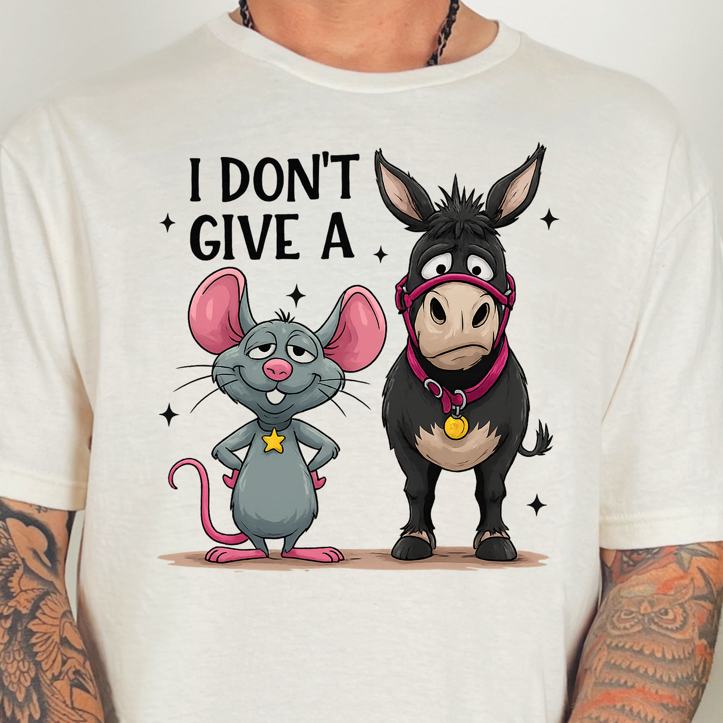 I Don't Give a Rat's A**- Full Color DTF Transfer
