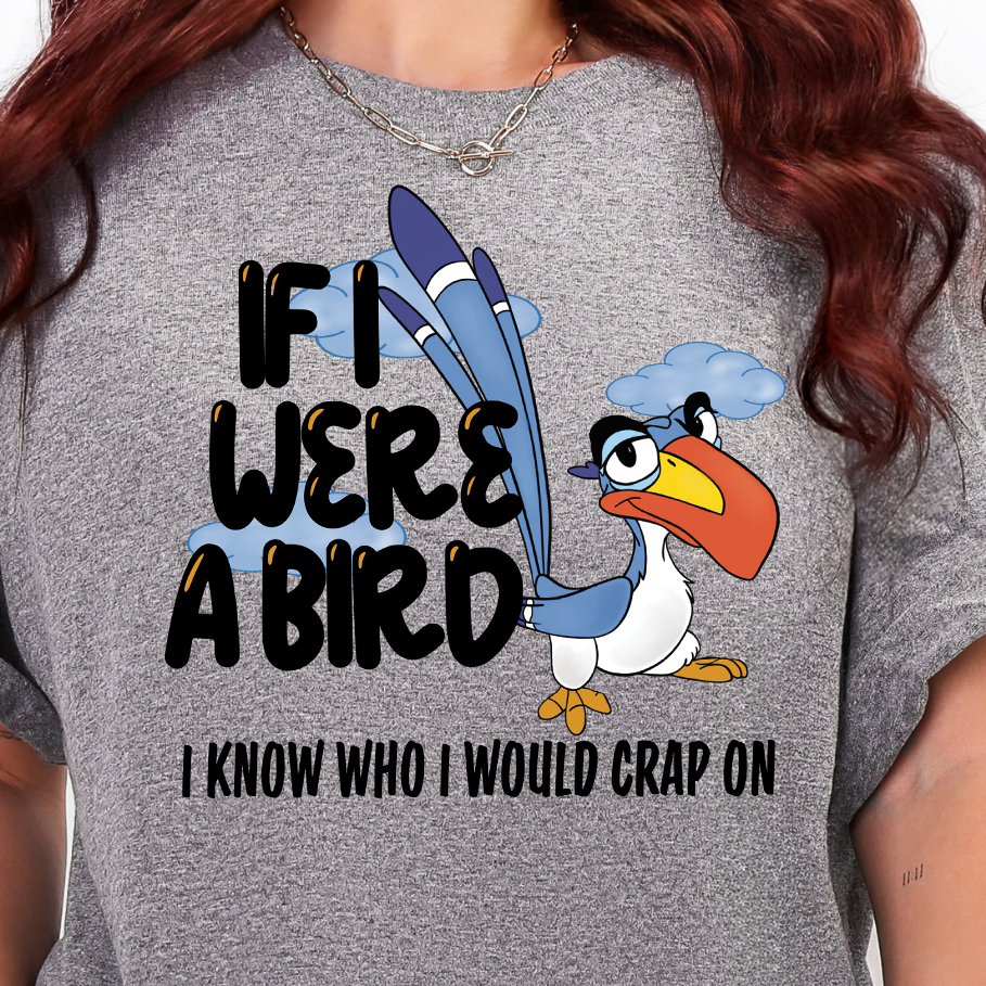 If I Were a Bird, I Know Who I Would Crap On- Full Color DTF Transfer