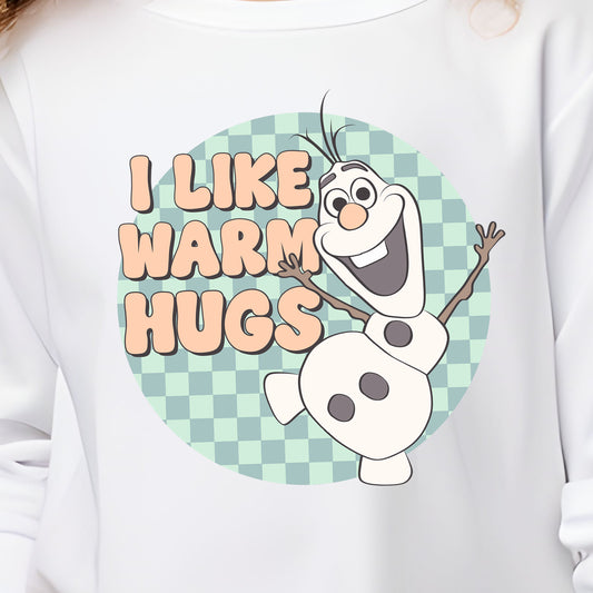 I Like Warm Hugs (toddler)- 7.25" wide DTF Transfer