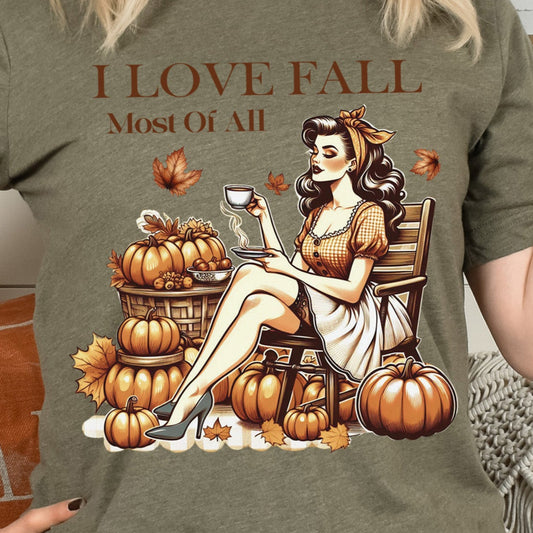 I Love Fall Most of All Retro