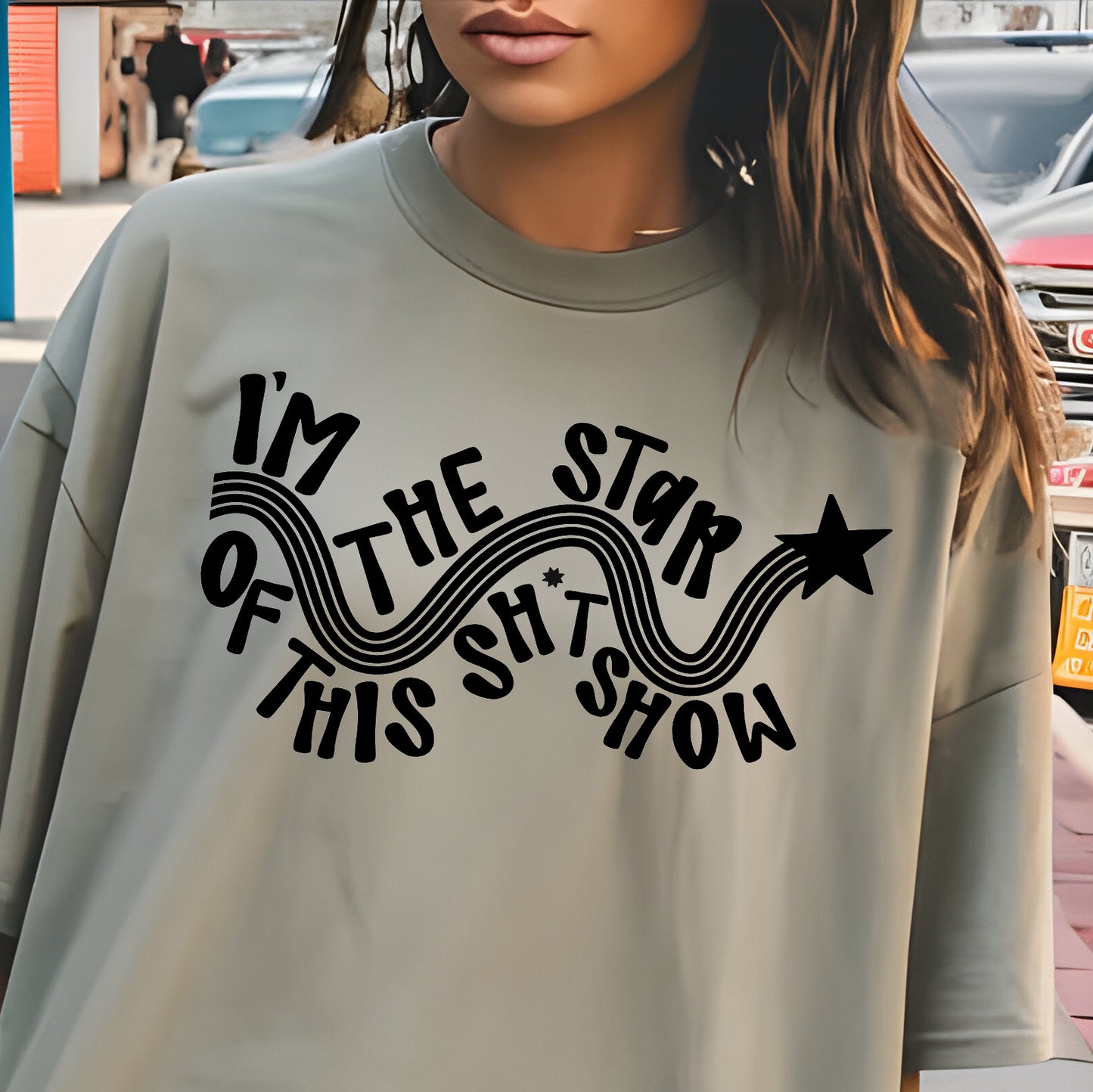I'm the Star of This Sh*t Show- Single Color (black)- 11.5" wide Plastisol Screen Print Transfer