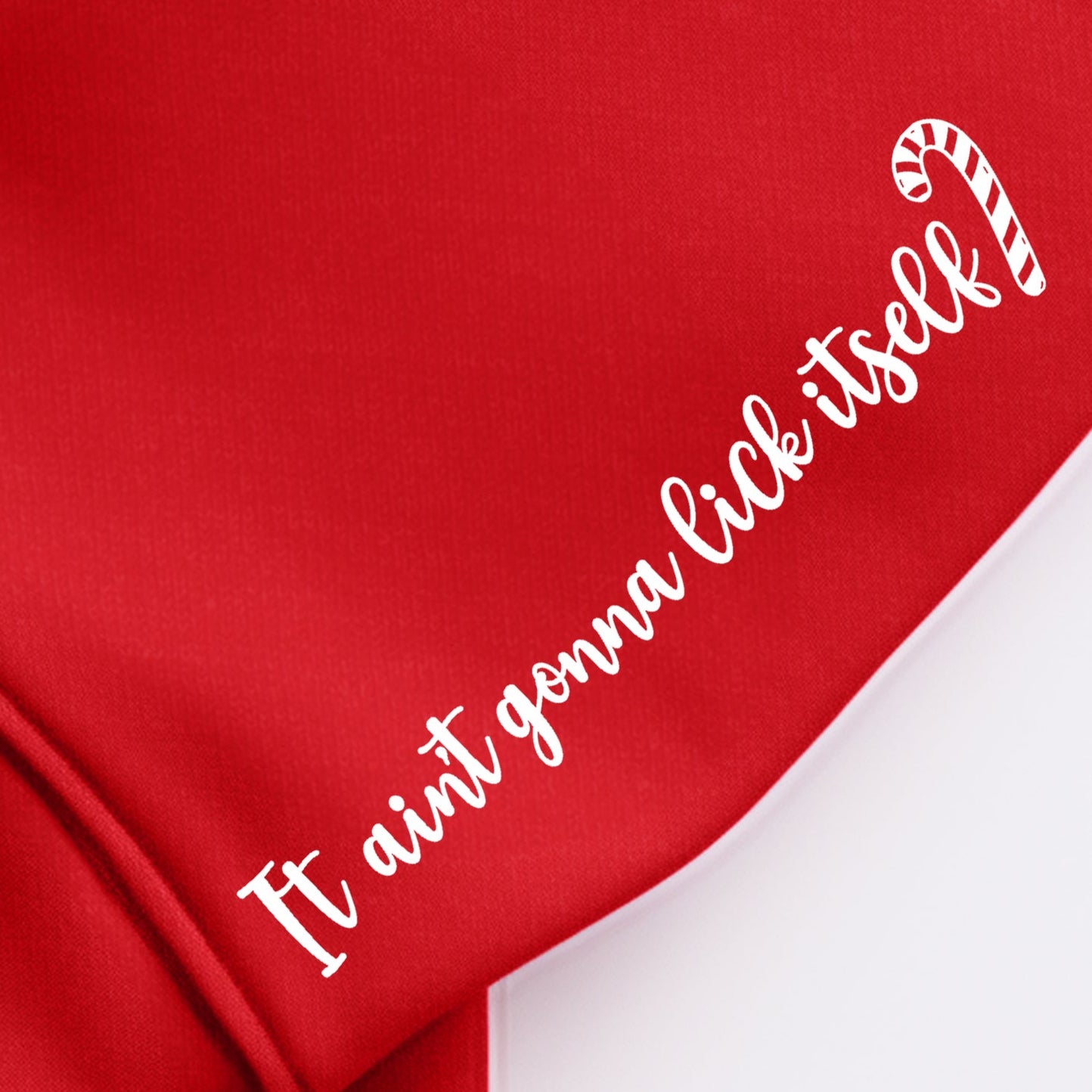 It Ain't Gonna Lick Itself (sleeve)- Single Color (white)- 5" wide Plastisol Screen Print Transfer