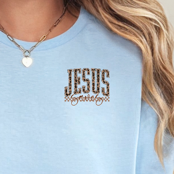 Jesus Saves (pocket/hat)- 3.25" DTF Transfer