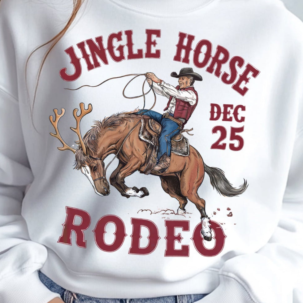Jingle Horse Rodeo- 11" wide DTF Transfer
