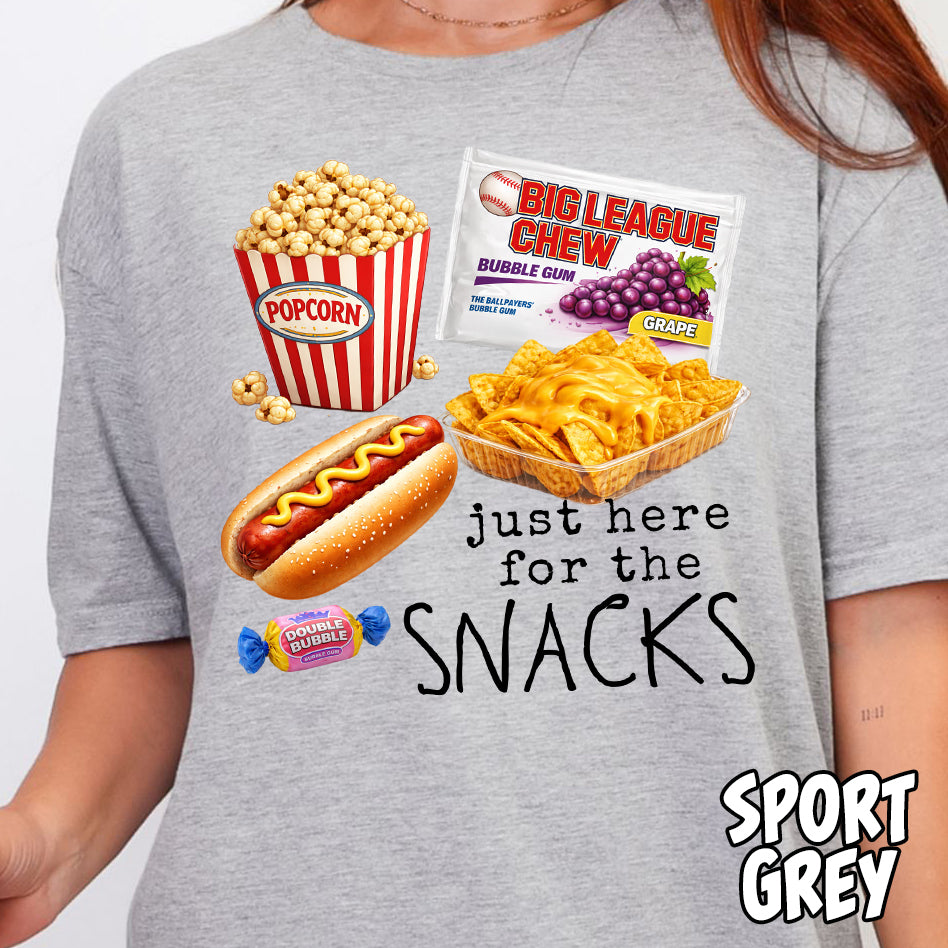 Just Here for the Snacks-Full Color DTF Transfer