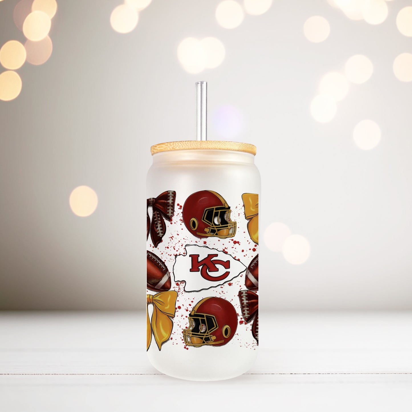 KC Football UV DTF- 16oz Cup Decal