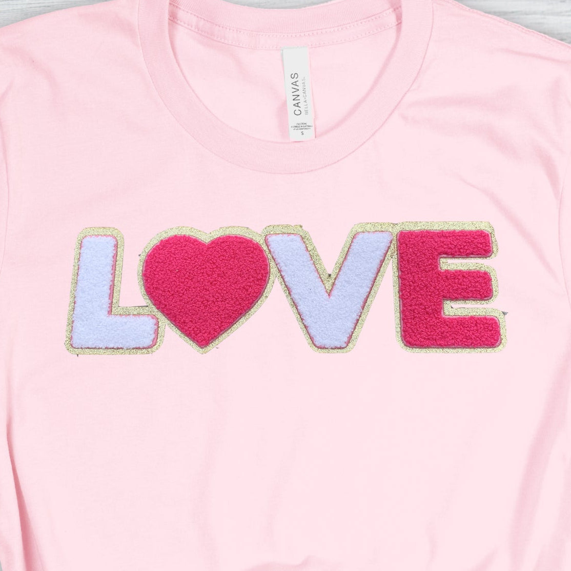 LOVE- 11" wide Chenille Patch