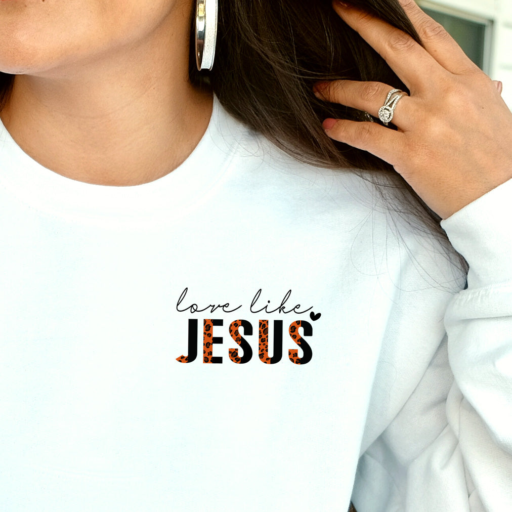 Love Like Jesus (pocket/koozie) *full color matte clear film*- 3" wide Plastisol Screen Print Transfer