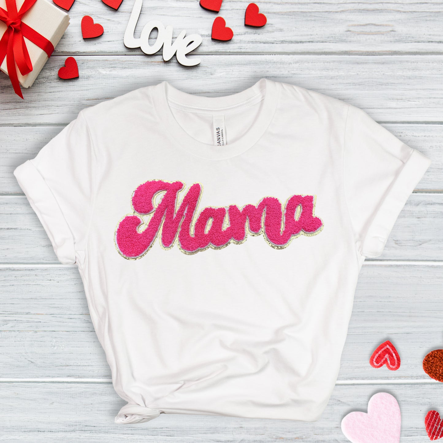 Mama (Hot Pink)- 11" wide Chenille Patch