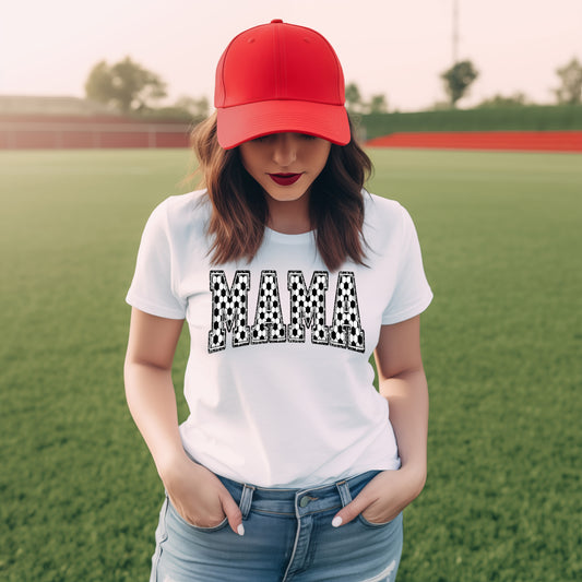 Mama Soccer- *full color matte clear film*- 11.5" wide Plastisol Screen Print Transfer