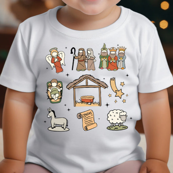 Christmas Manger (toddler)- 7" wide DTF Transfer