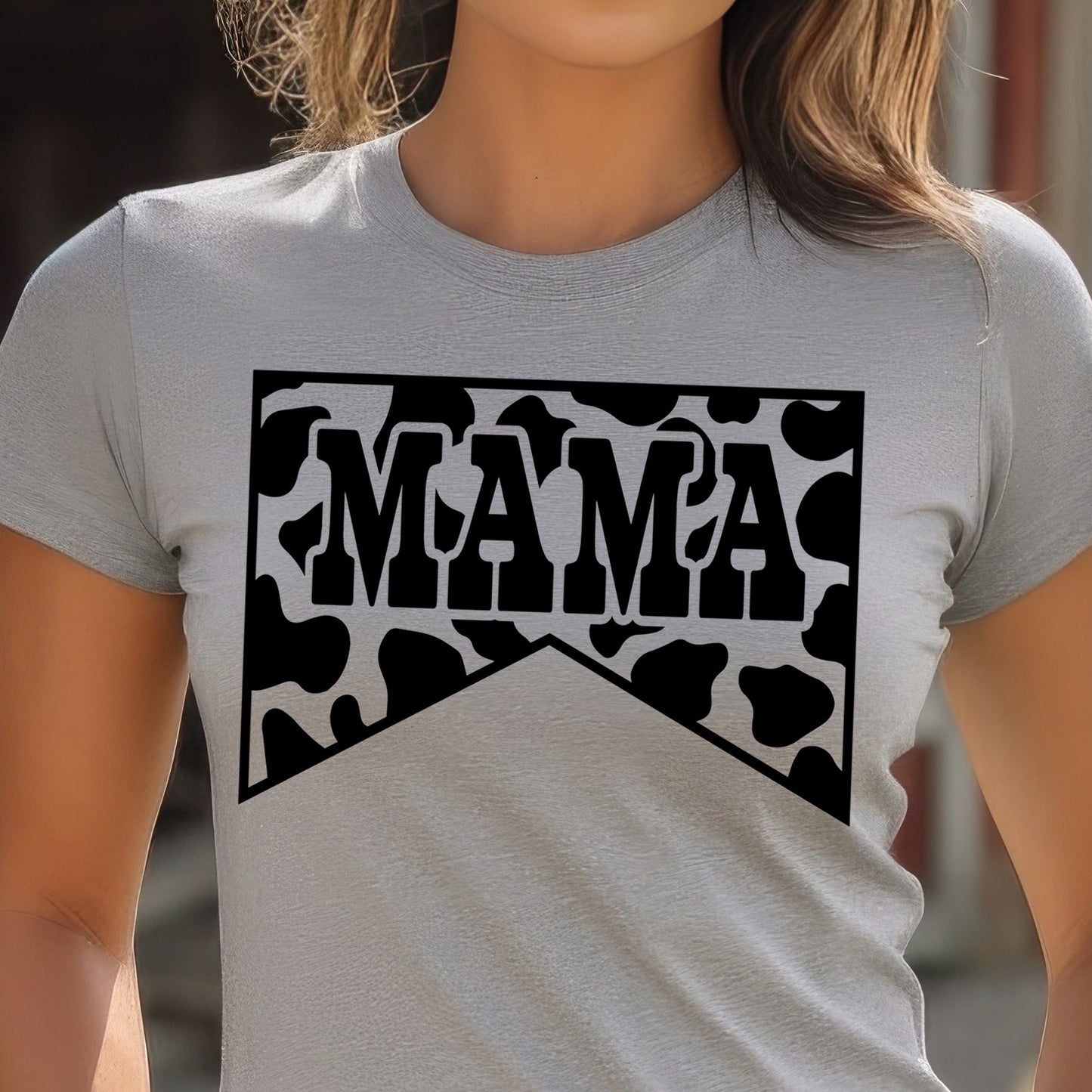 Western Mama- Single Color (black)- 11.5" wide Plastisol Screen Print Transfer