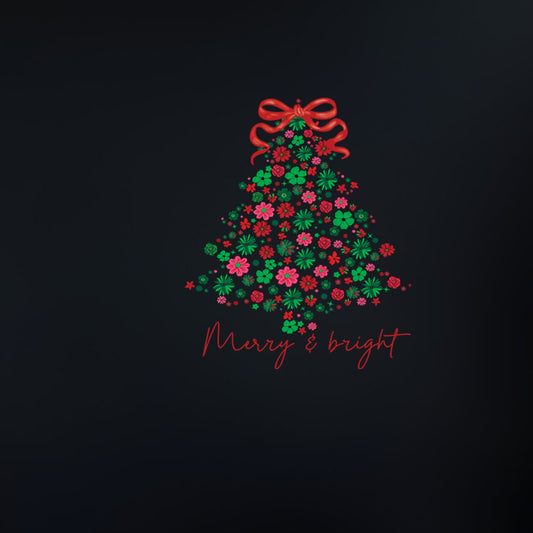 Merry & Bright (pocket)- 3.1" wide DTF Transfer