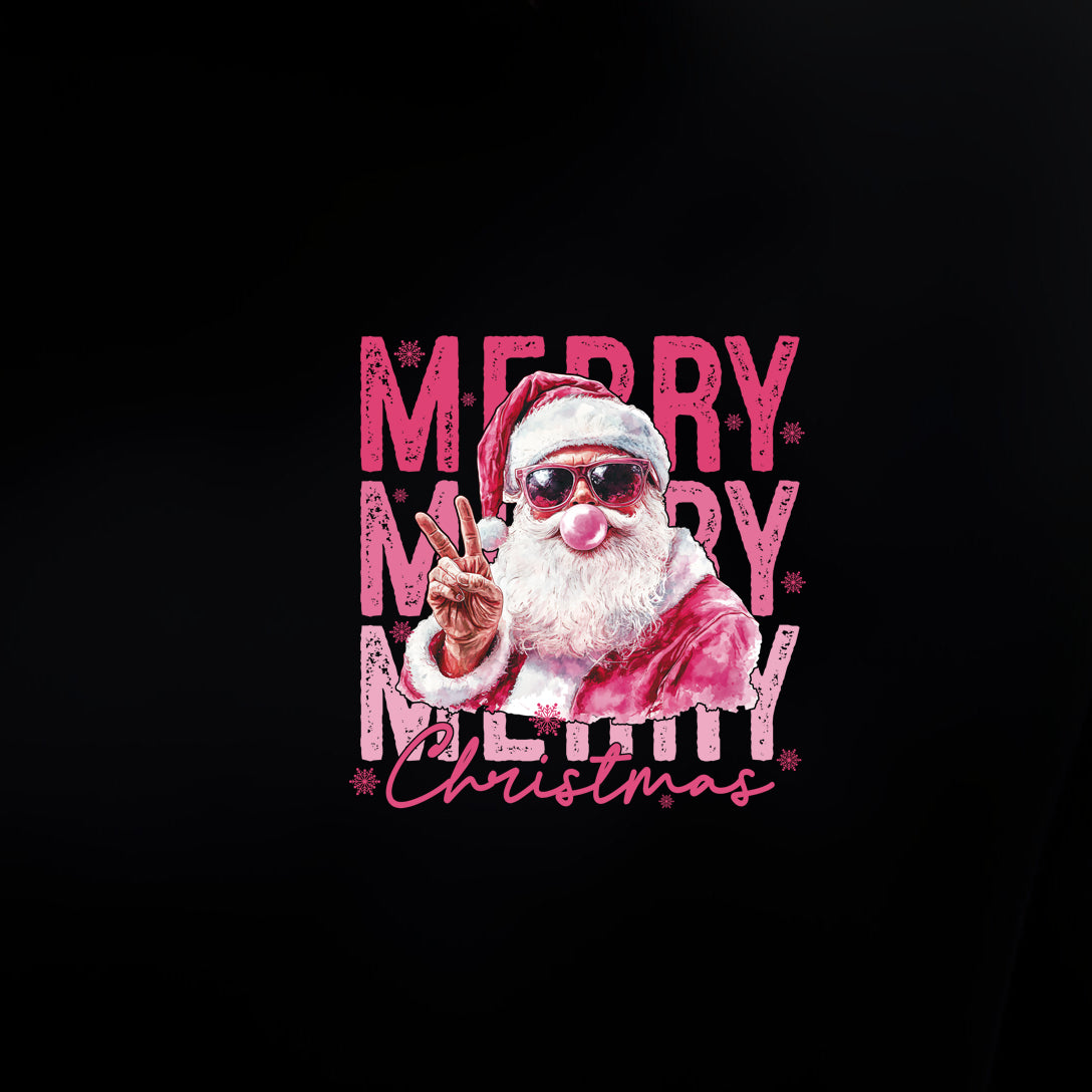 Bubblegum Santa (pocket)- 3.5” DTF Transfer