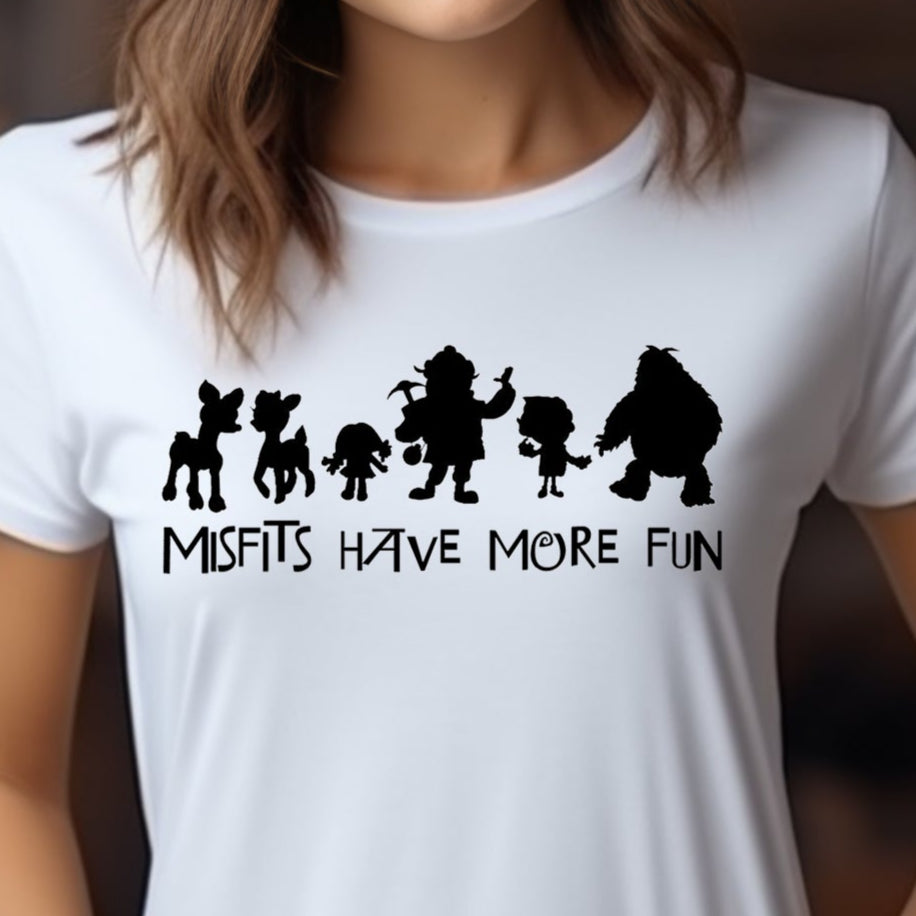Misfits Have More Fun- Single Color (black)- 11.5” wide Plastisol Screen Print Transfer